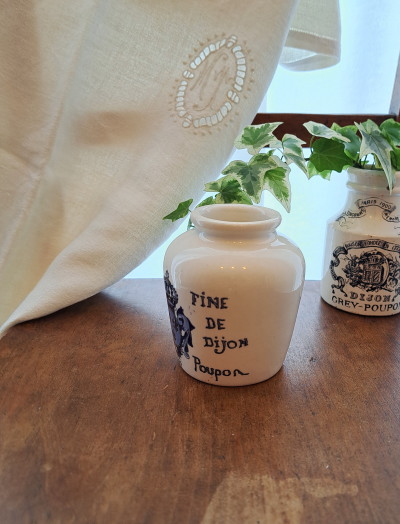 GREY POUPON �}�X�^�[�h �|�b�g�@*�@�A���e�B�[�N�G�݁@����|�b�g�@Digoin Sarreguemins 