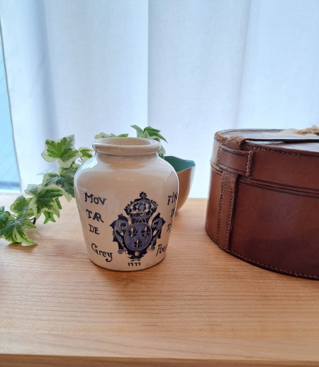 GREY POUPON �}�X�^�[�h �|�b�g�@*�@�A���e�B�[�N�G�݁@����|�b�g�@Digoin Sarreguemins 