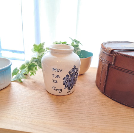 GREY POUPON �}�X�^�[�h �|�b�g�@*�@�A���e�B�[�N�G�݁@����|�b�g�@Digoin Sarreguemins 